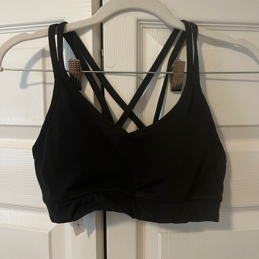 Manduka Black Strappy Sports Bra Intimates